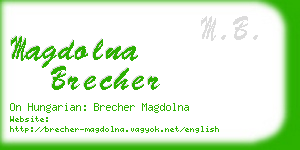 magdolna brecher business card